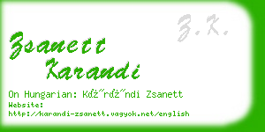 zsanett karandi business card